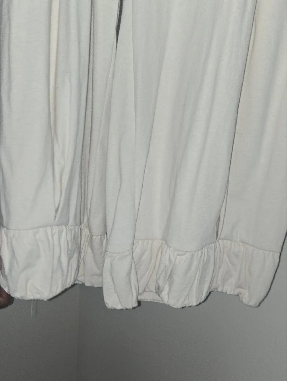 Free People Cream Wide-Leg Paperbag Waist Pants